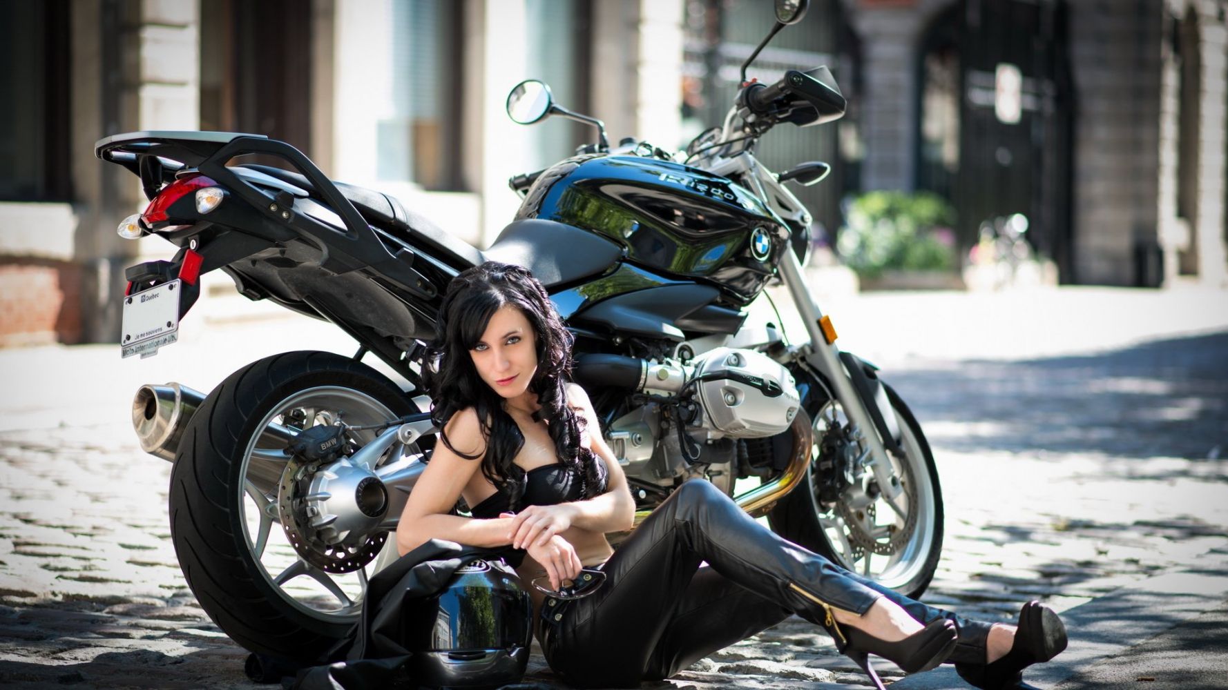 European women on bikes in Rangoon